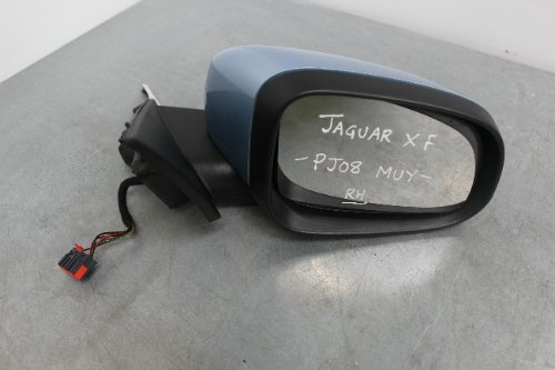 JAGUAR Xf Luxury D V6 A 2008 DRIVERS LIGHT BLUE DOOR MIRROR UK RHD